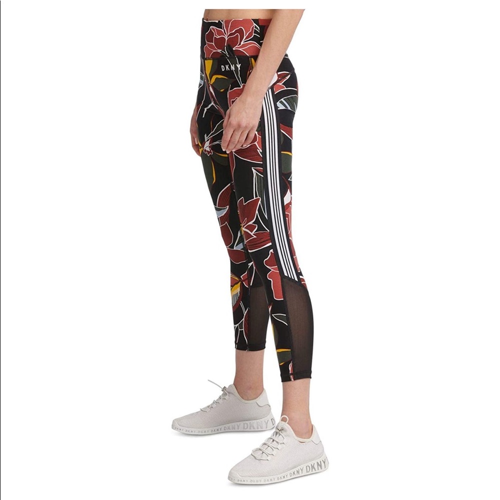 DKNY high waist botanical‎ print leggings size S